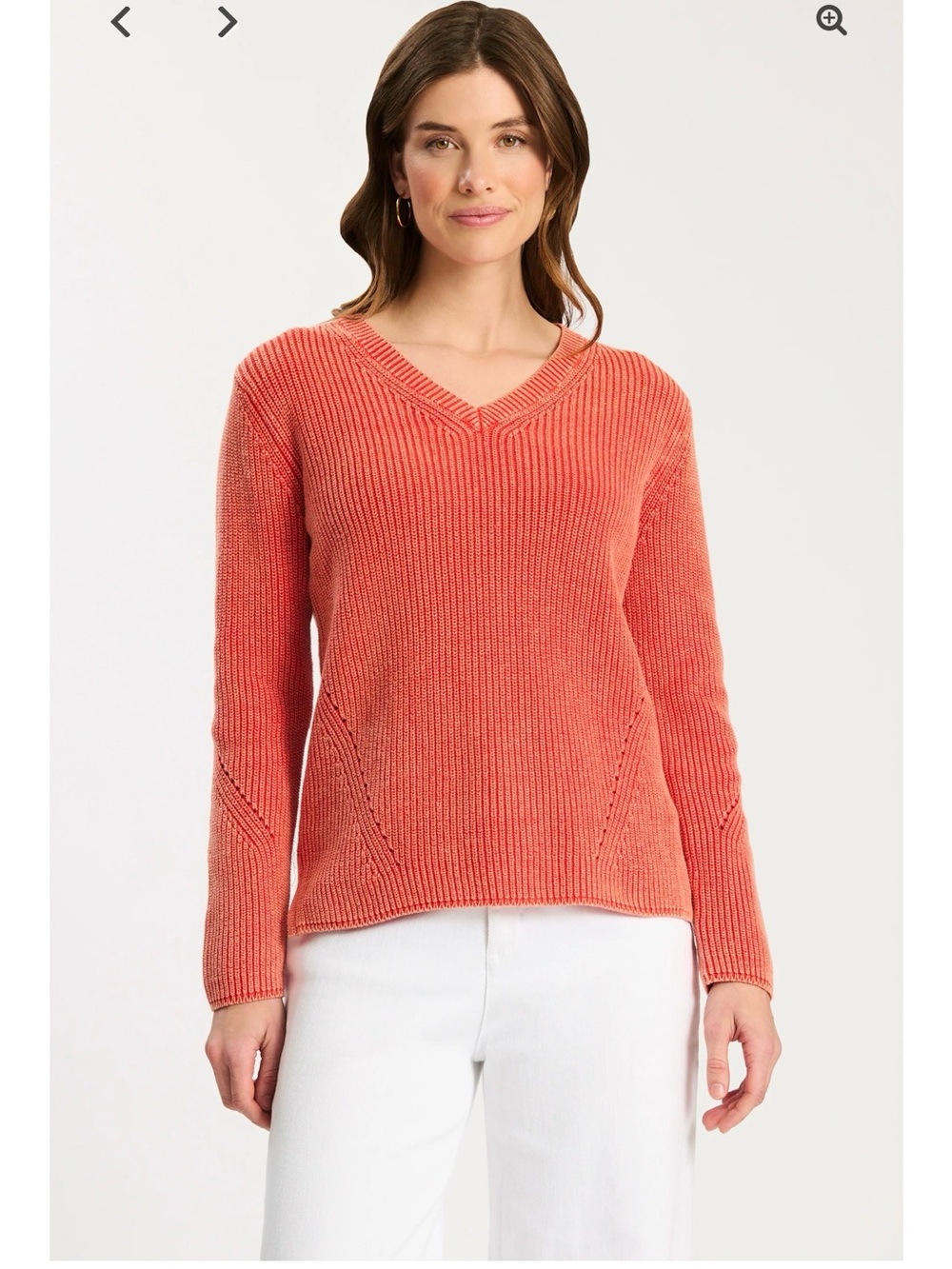 Tyler Boe Mineral Wash V-Neck Sweater with Side Zippers